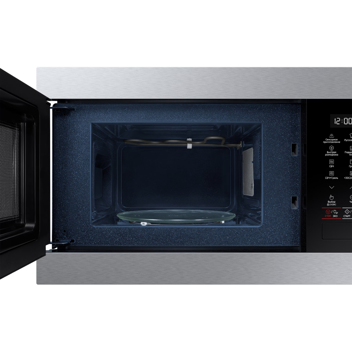 Микроволновая печь встраиваемая Samsung MG22M8074AT/BW, серебристый/черный в TehnoAdept