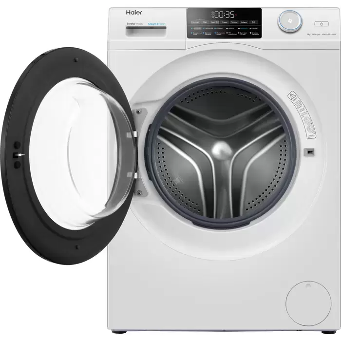 Стирально-сушильная машина Haier 959 (HW90-BP14959 + HD90-A2959 + соединит.элемент), белый в TehnoAdept