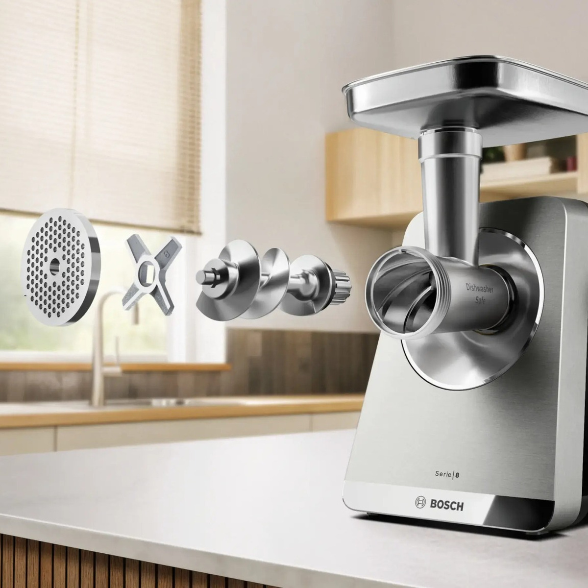 Мясорубка электрическая Bosch MFWS840M, черный в TehnoAdept