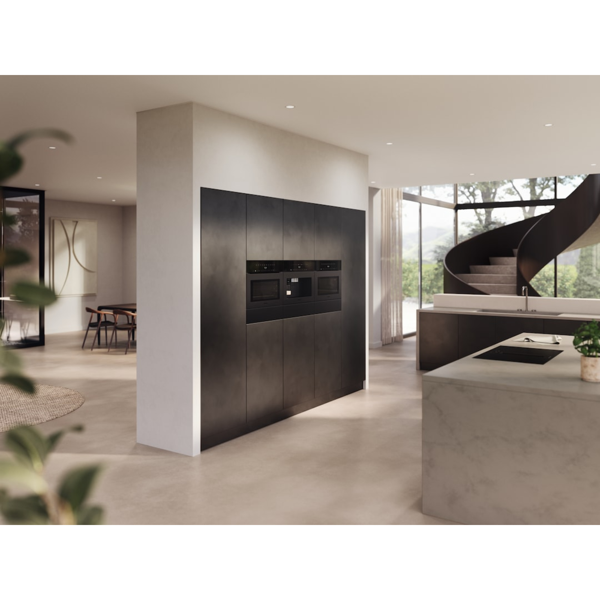 Кофемашина автоматическая встраиваемая Miele CVA 7440 125 Gala Ed OBSW/MATT Obsidian Black Matt в TehnoAdept