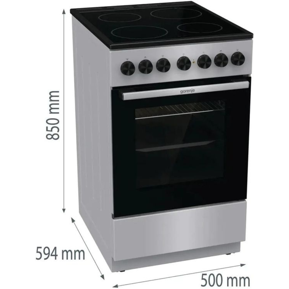 Плита электрическая Gorenje GEC5B60SG, серый в TehnoAdept