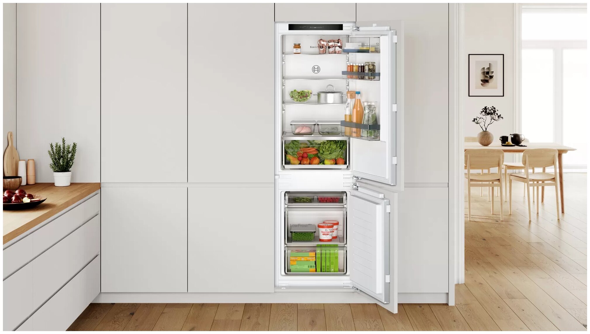 Холодильник встраиваемый Bosch KIV86VFE1, белый в TehnoAdept
