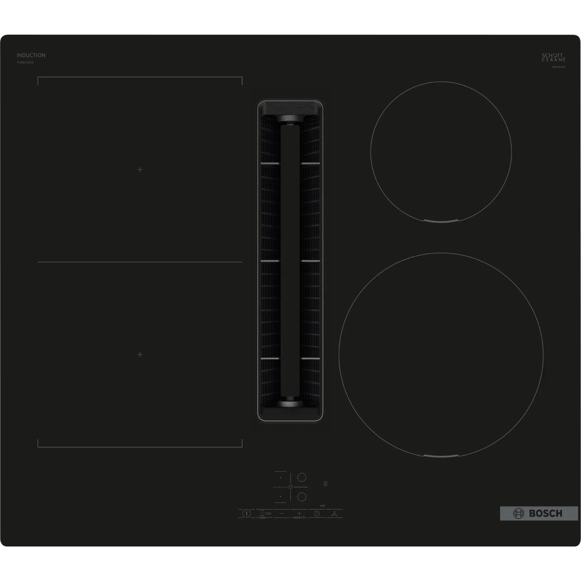 Варочная панель индукционная Bosch PVS611B16E, черный в TehnoAdept