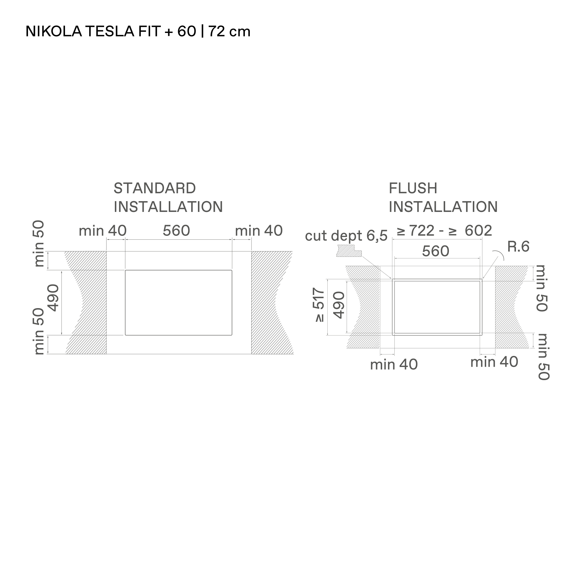 Варочная панель индукционная с вытяжкой Elica NIKOLATESLA FIT+ BL/F/72 (PRF0183682), черный в TehnoAdept
