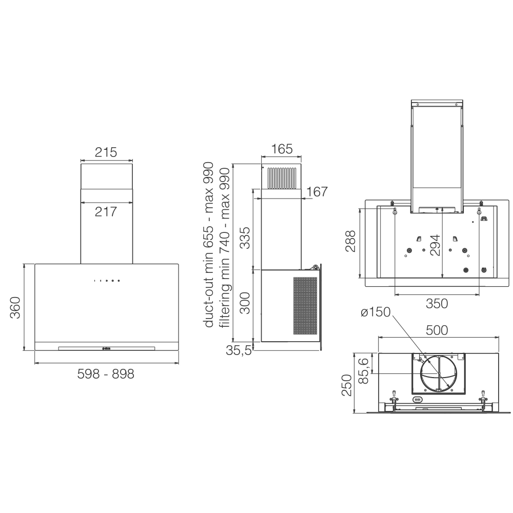 Вытяжка наклонная Elica Aplomb WH/A/60 (PRF0166940), белый в TehnoAdept