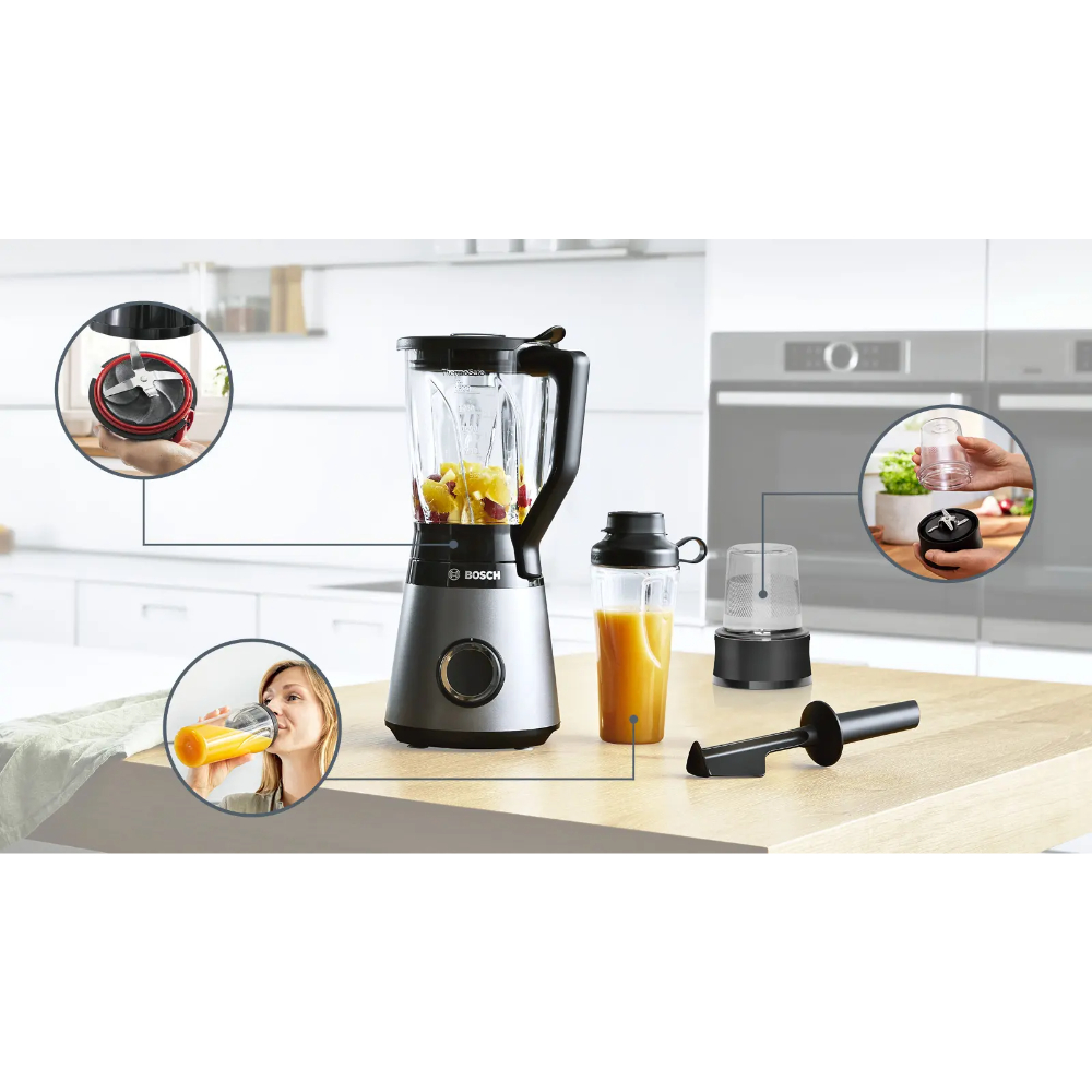 Блендер стационарный Bosch MMB6177S, серебристый в TehnoAdept