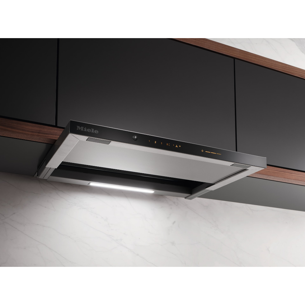 Вытяжка встраиваемая Miele DAS 4631 125 Edition OBSW Obsidian Black, черный/нержавеющая сталь в TehnoAdept
