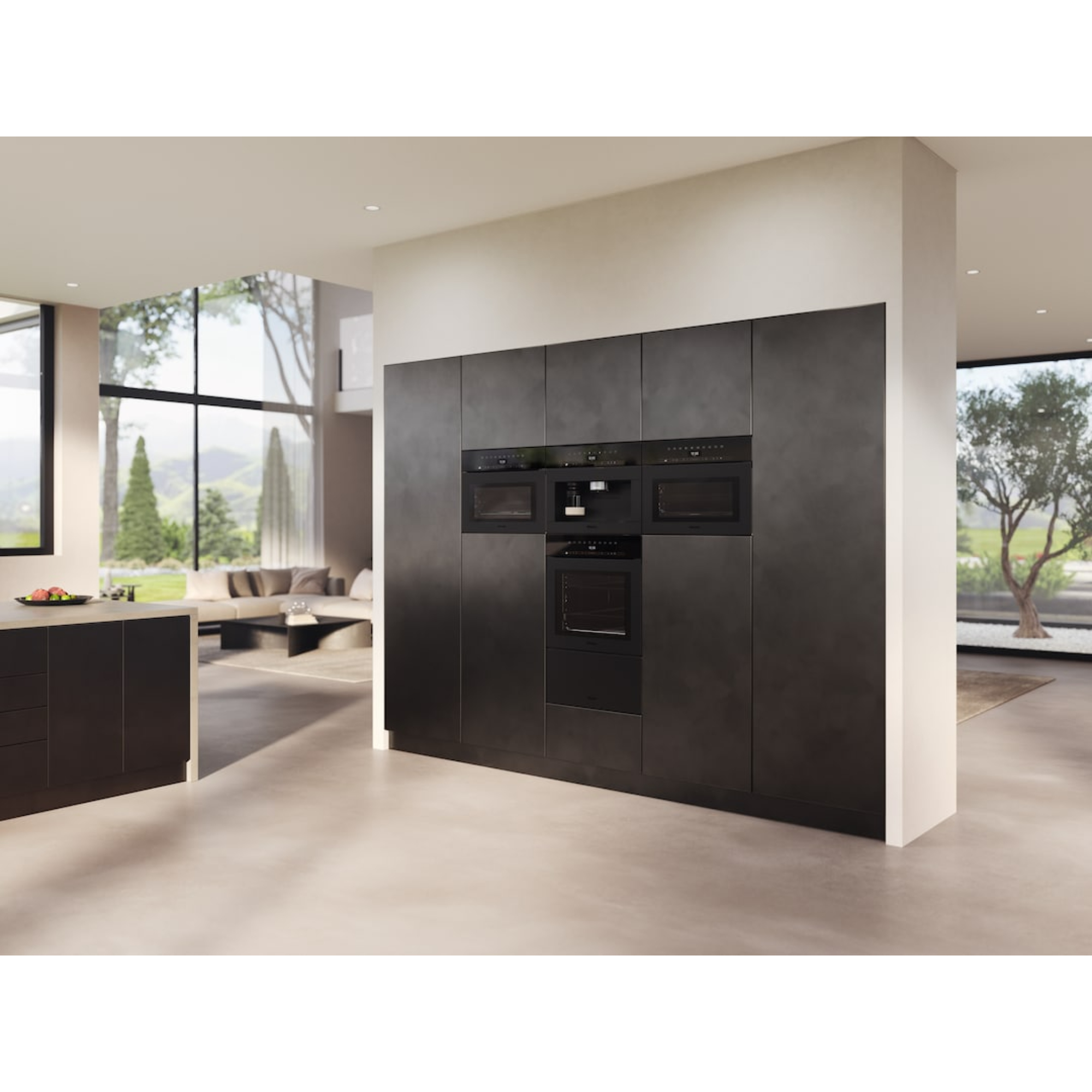 Кофемашина автоматическая встраиваемая Miele CVA 7440 125 Gala Ed OBSW/MATT Obsidian Black Matt в TehnoAdept