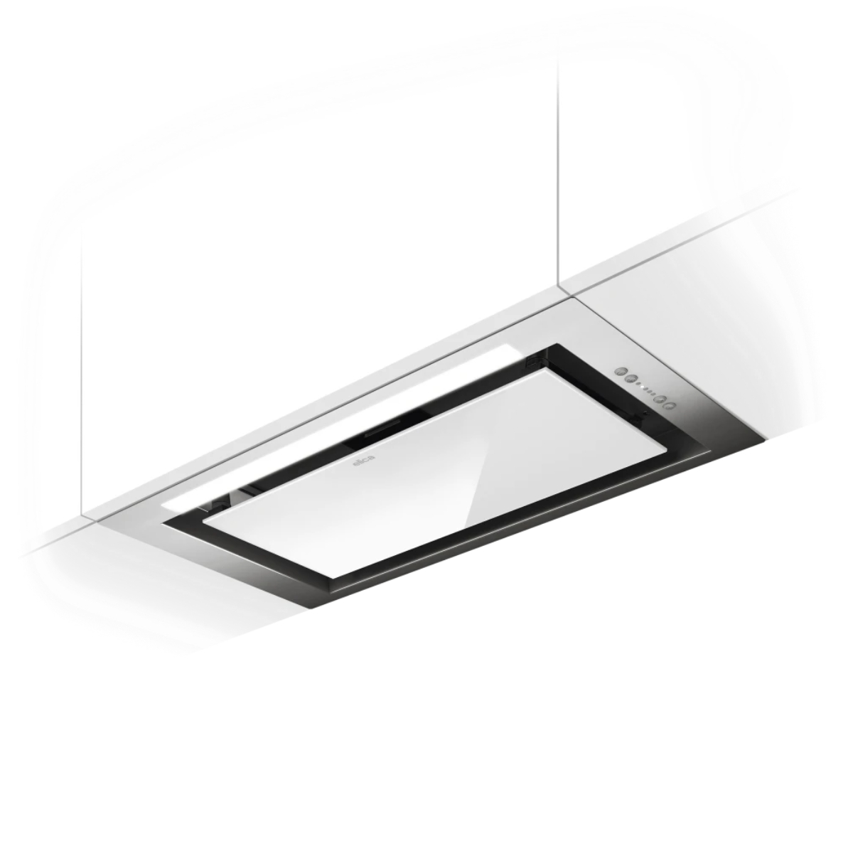 Вытяжка встраиваемая Elica Hidden 2.0 IXGL/A/52 (IXGL/A/60, PRF0097676A), белое стекло/нержавеющая сталь в TehnoAdept