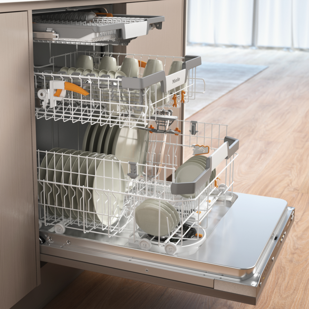 Посудомоечная машина встраиваемая Miele G 7085 SCVi XXL AutoDos EDST Stainless Steel в TehnoAdept