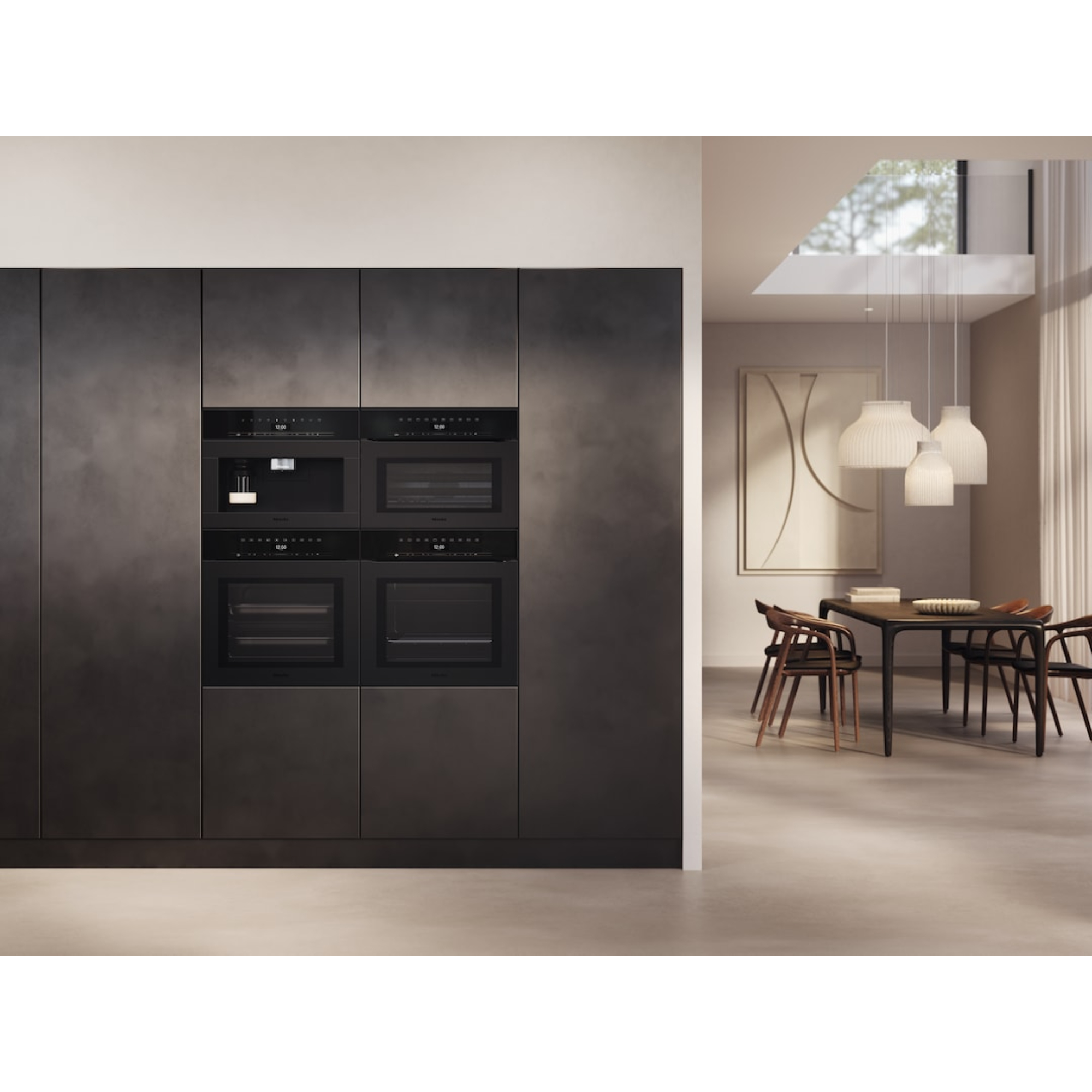 Кофемашина автоматическая встраиваемая Miele CVA 7440 125 Gala Ed OBSW/MATT Obsidian Black Matt в TehnoAdept