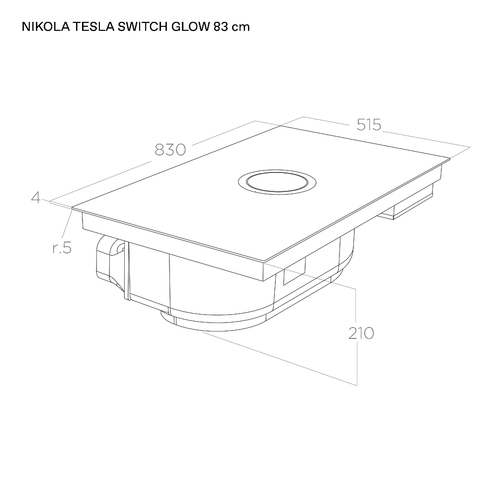 Варочная панель индукционная Elica NIKOLATESLA SWITCH GLOW EVO BL/A/83 (PRF0196335), черный в TehnoAdept