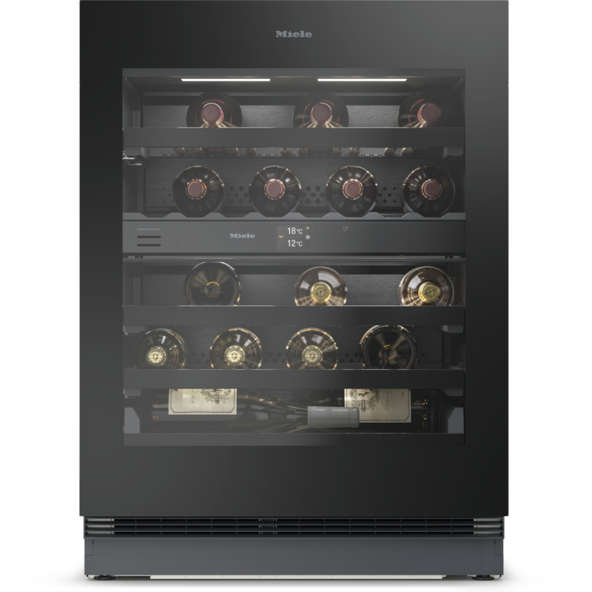 Винный шкаф встраиваемый Miele KWTUS 7096 E OBSW Obsidian Black/Glass, черный обсидиан/стекло в TehnoAdept