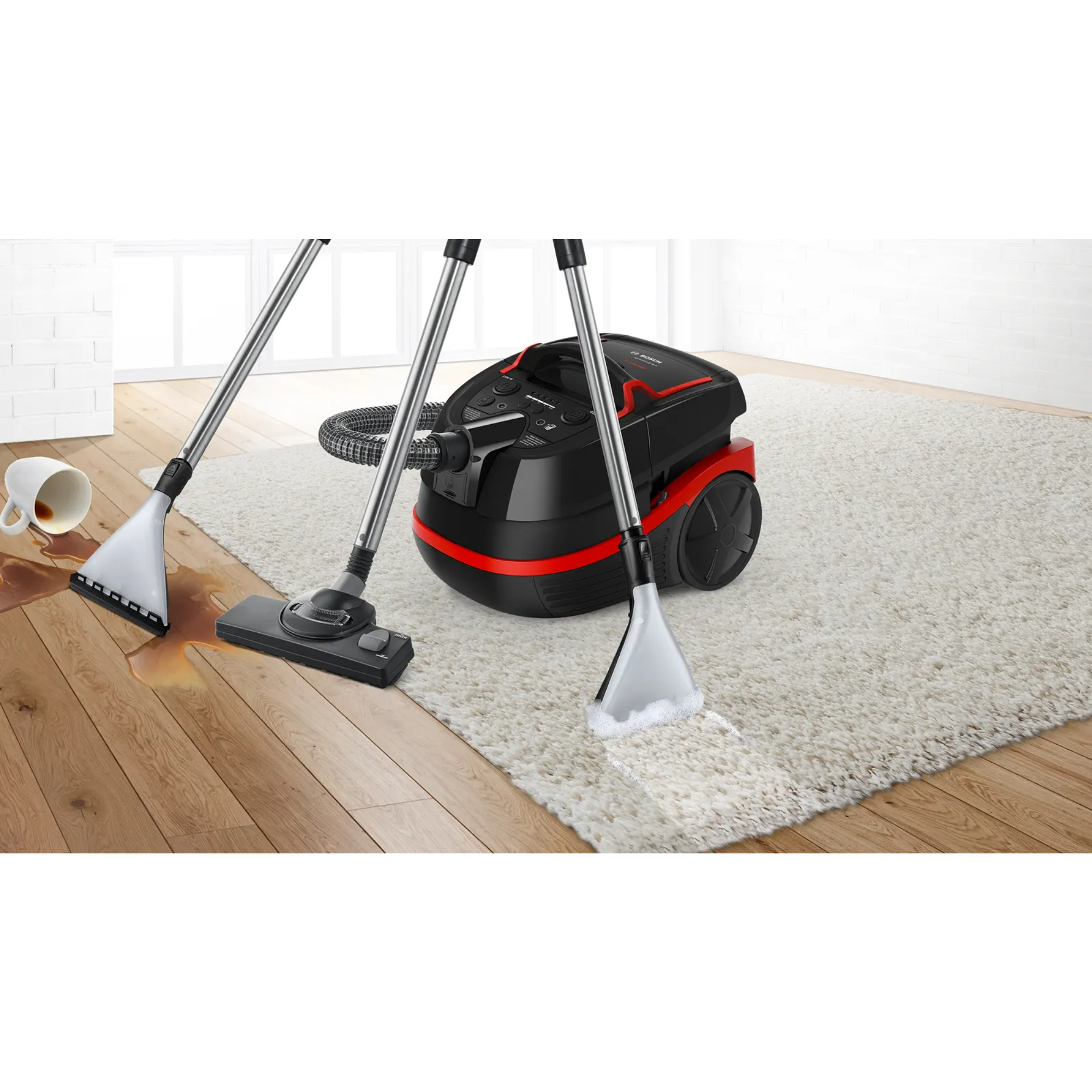 Пылесос моющий Bosch BWD421POW, черный в TehnoAdept