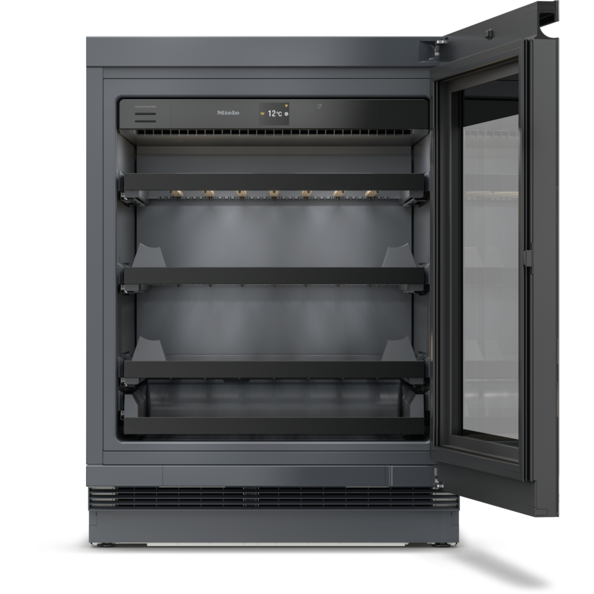 Винный шкаф встраиваемый Miele KWTUS 7054 F OBSW Obsidian Black/Glass, черный обсидиан/стекло в TehnoAdept