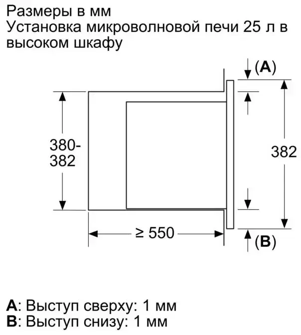 Микроволновая печь встраиваемая Bosch BEL653MB3, черный в TehnoAdept
