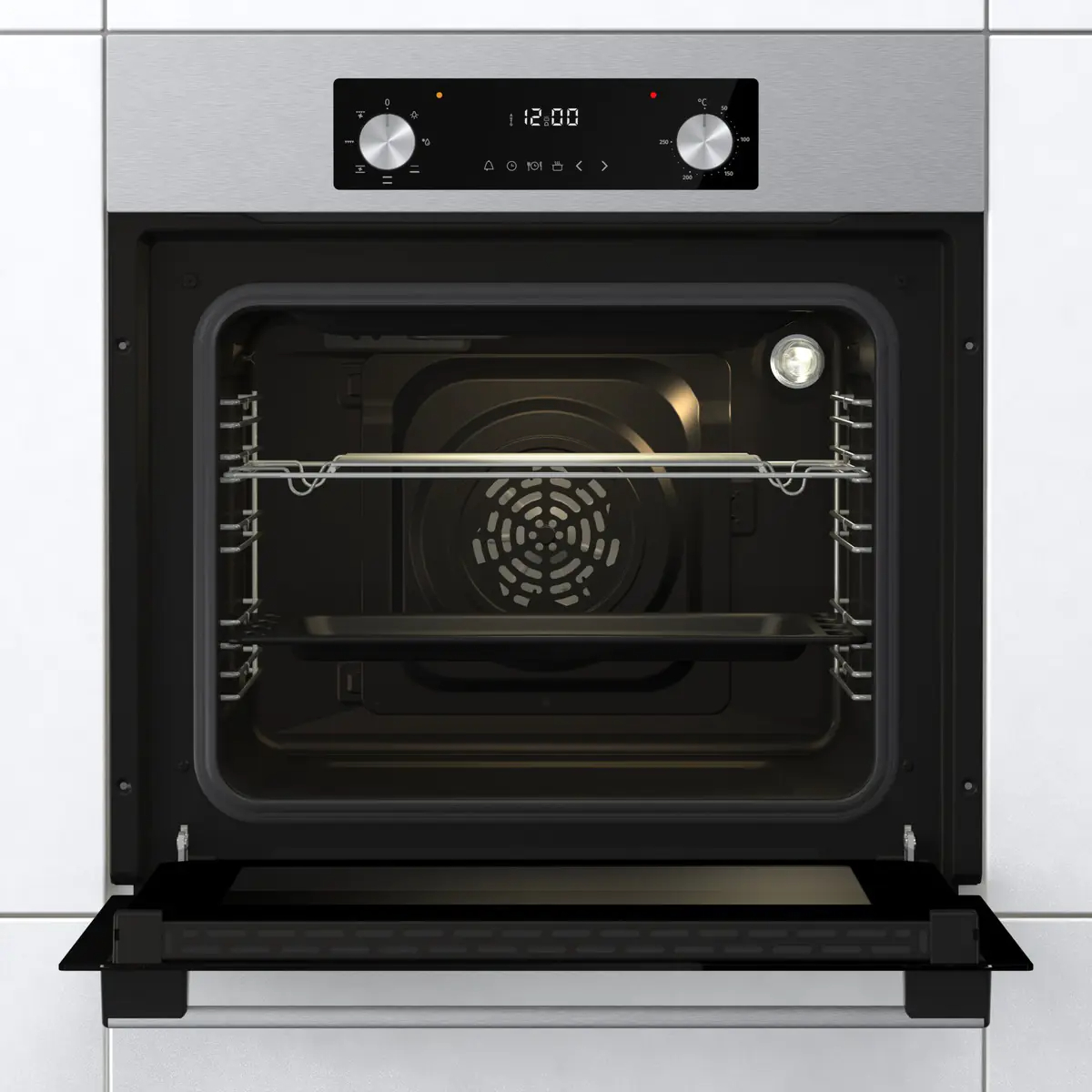 Духовой шкаф электрический Gorenje BO6635E01X, черный в TehnoAdept