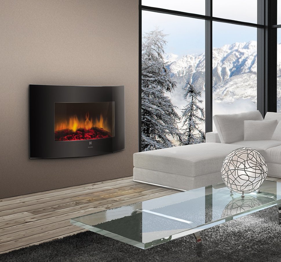 Камин электрический Electrolux EFP/W-1200URLS черный в TehnoAdept