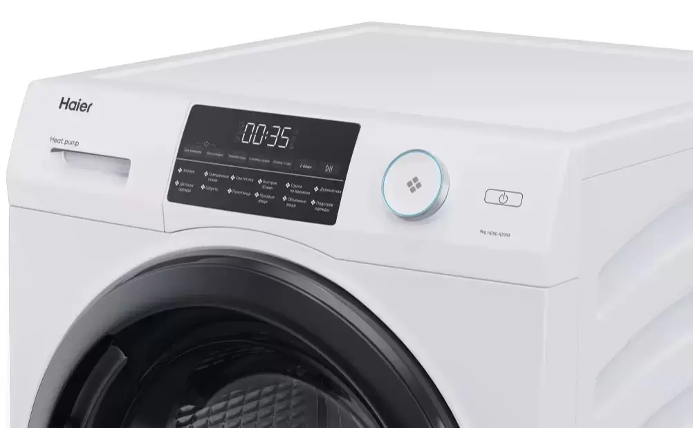 Стирально-сушильная машина Haier 959 (HW90-BP14959 + HD90-A2959 + соединит.элемент), белый в TehnoAdept