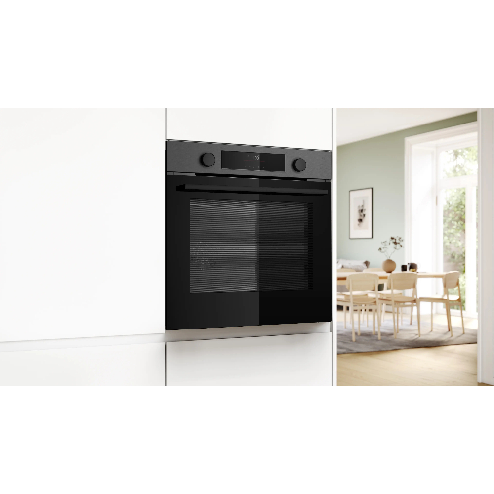 Духовой шкаф электрический Bosch HUA736EG0T, черная нержавеющая сталь в TehnoAdept