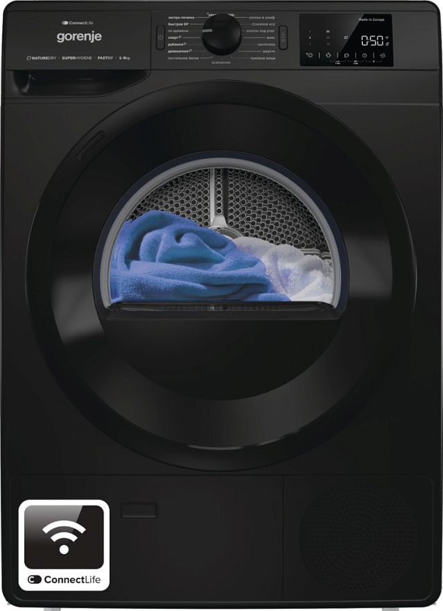 Сушильная машина Gorenje DPNE92GNLWIFI/BC, черный в TehnoAdept