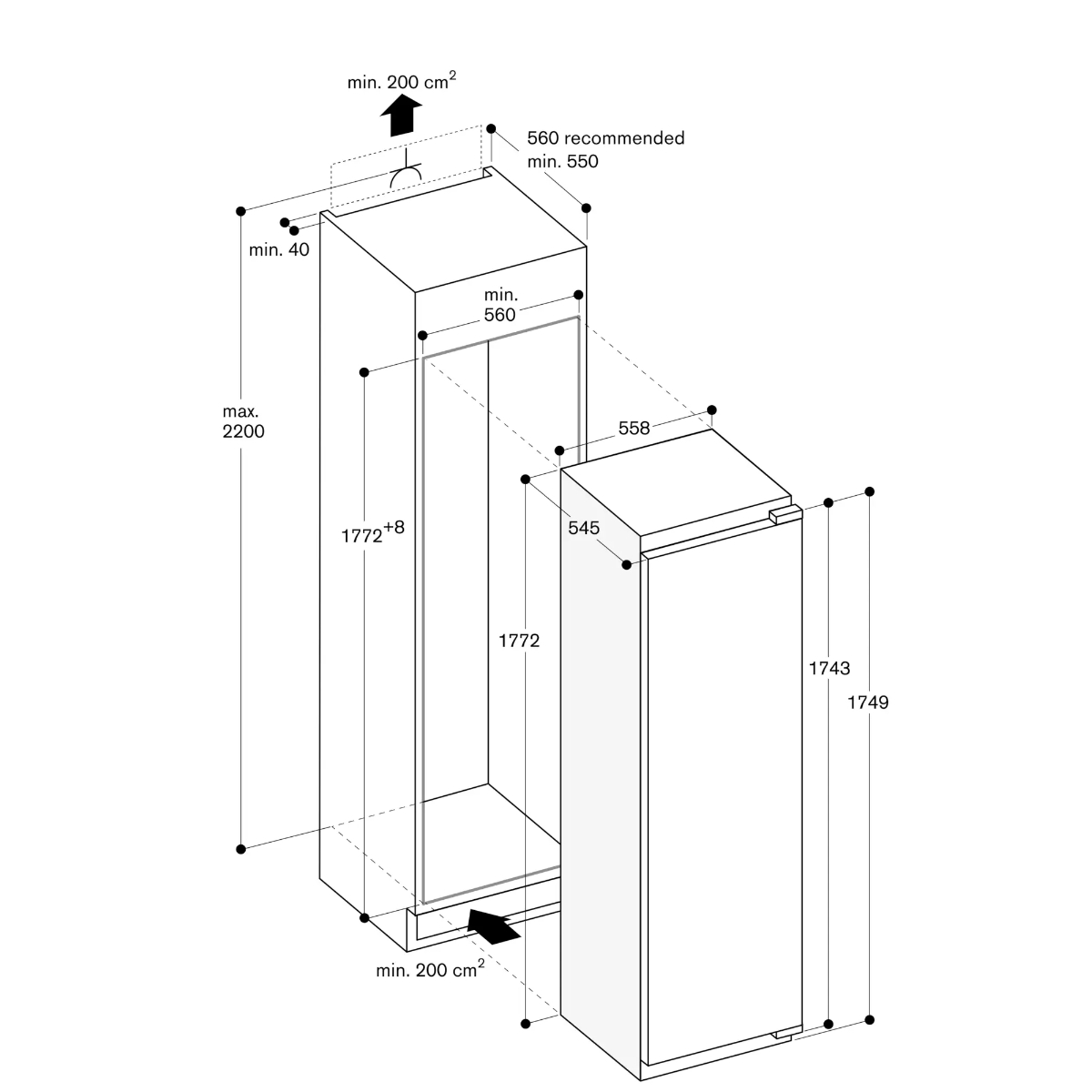 Холодильник встраиваемый Gaggenau RC289370 в TehnoAdept