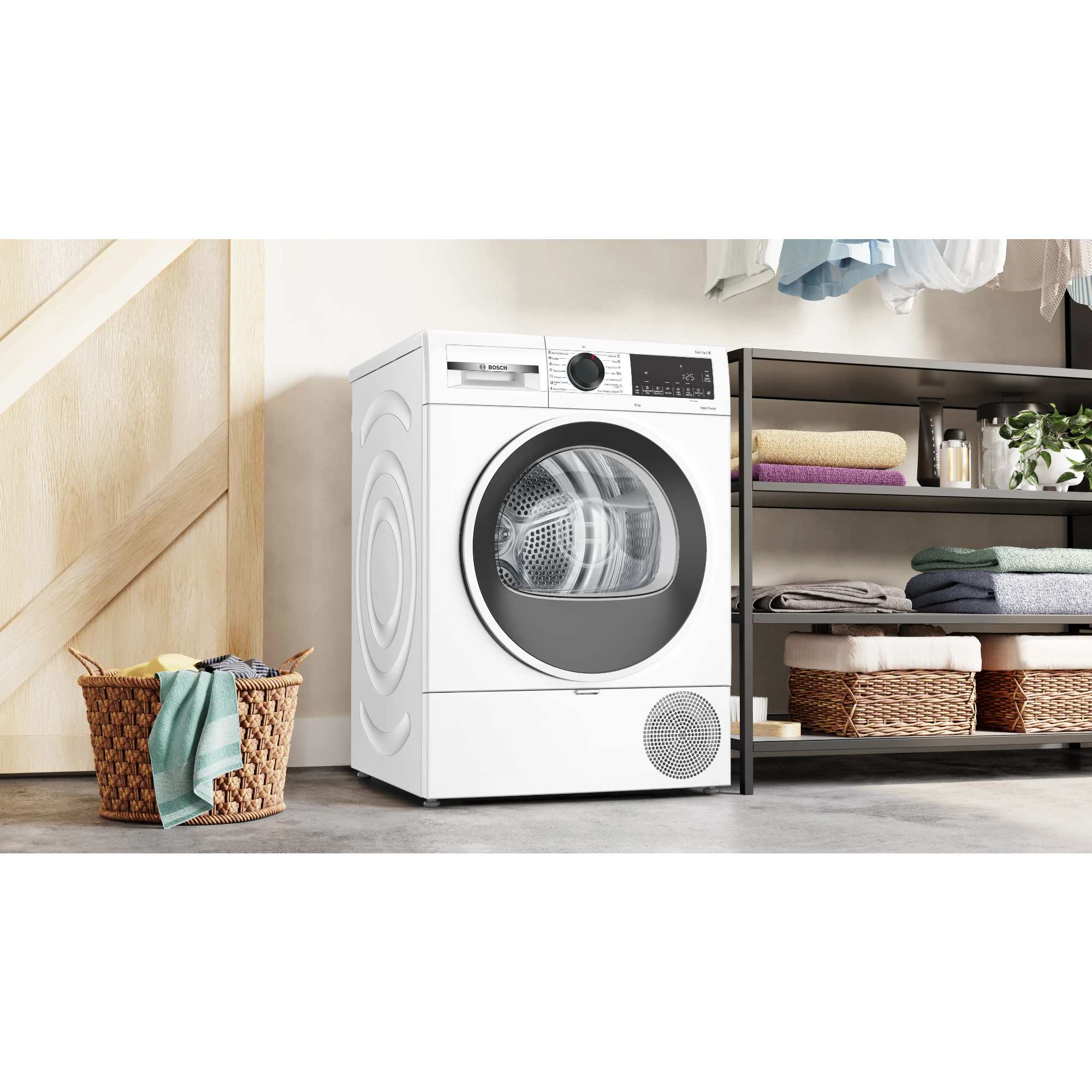 Сушильная машина Bosch WQG24101BY (с английской панелью), белый в TehnoAdept