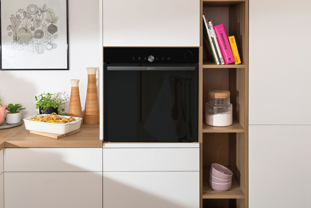 Духовой шкаф электрический Gorenje BSA6747DGWI, черный в TehnoAdept