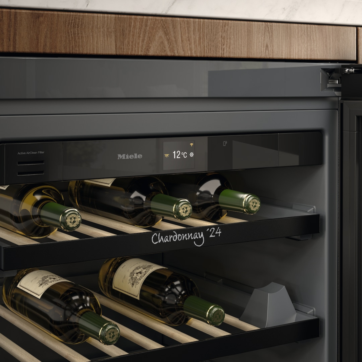 Винный шкаф встраиваемый Miele KWTUS 7054 F OBSW Obsidian Black/Glass, черный обсидиан/стекло в TehnoAdept