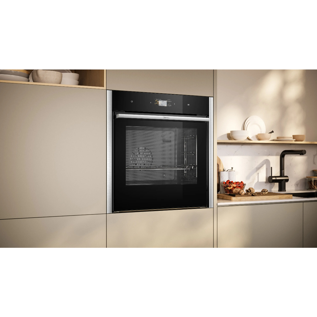 Духовой шкаф электрический Neff B64CS31N0, черный/нержавеющая сталь в TehnoAdept