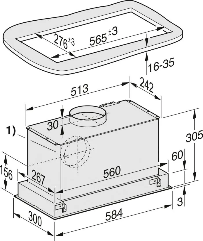 Вытяжка встраиваемая Miele DA 2668 EDST Stainless steel, нержавеющая сталь в TehnoAdept