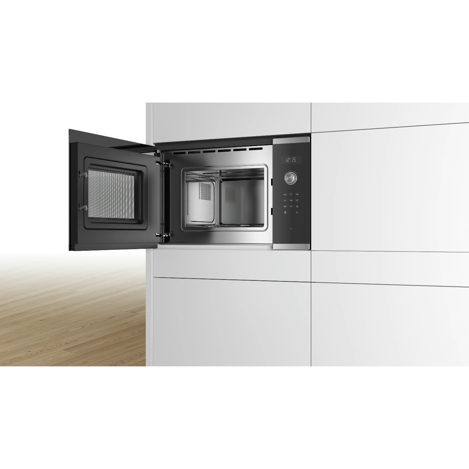 Микроволновая печь встраиваемая Bosch BFL524MS0, нержавеющая сталь/черный в TehnoAdept