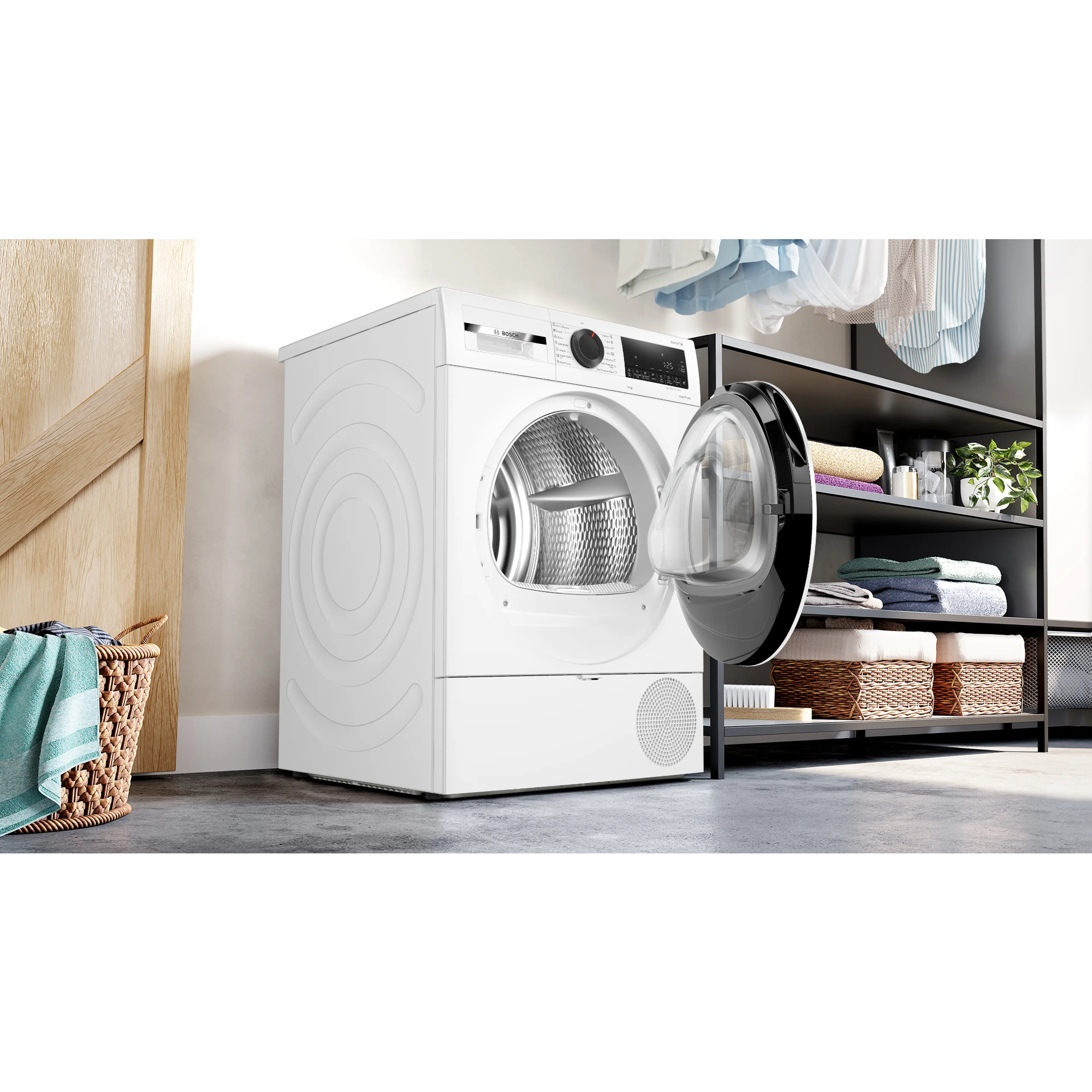 Сушильная машина Bosch WQG24101BY (с английской панелью), белый в TehnoAdept
