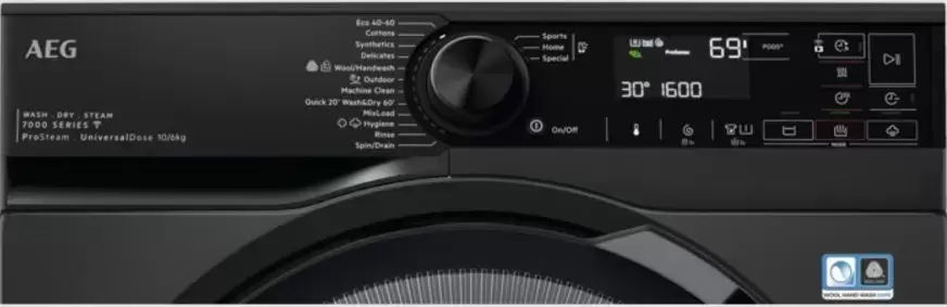 Стирально-сушильная машина AEG LWR73166OE, серый в TehnoAdept