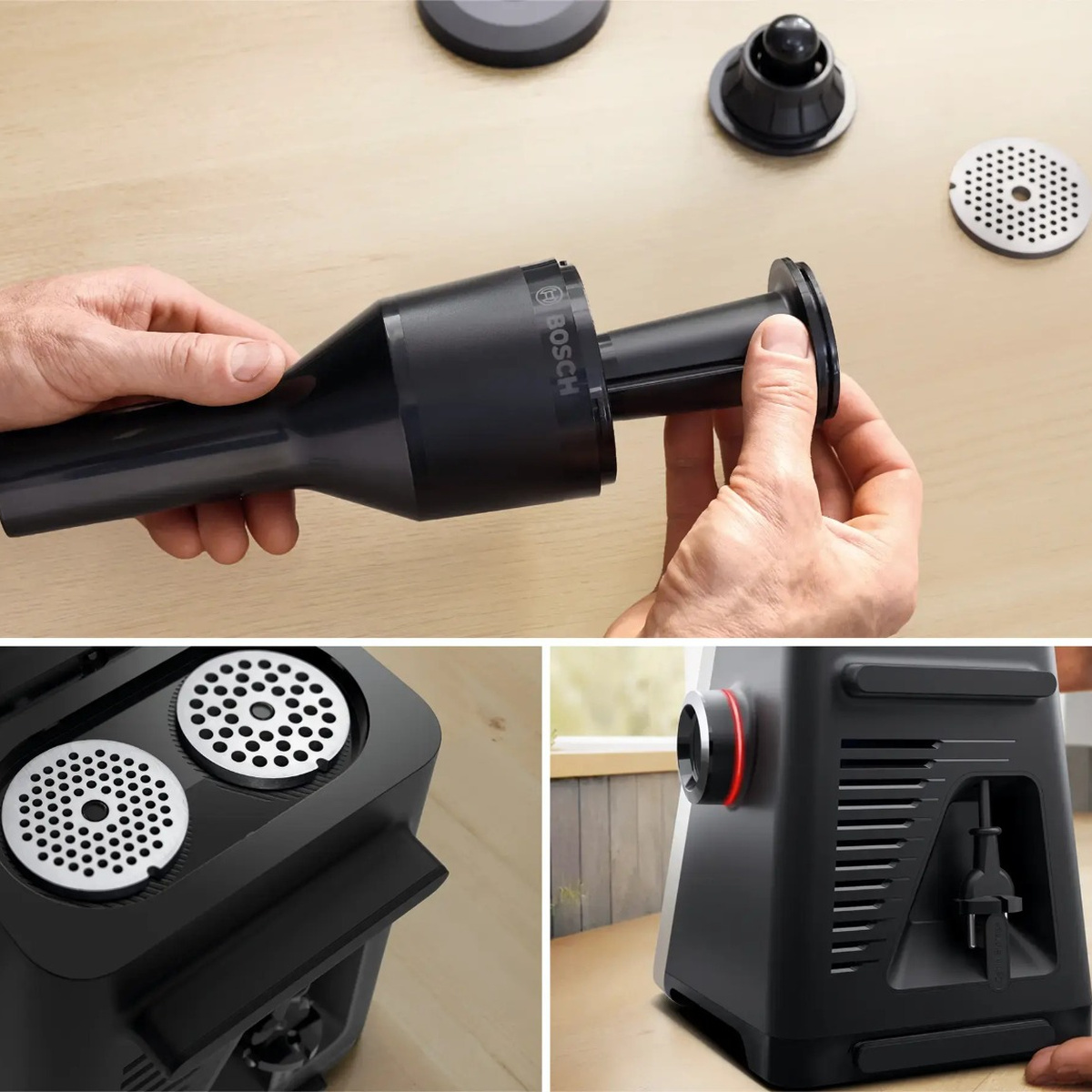 Мясорубка электрическая Bosch MFWS840M, черный в TehnoAdept