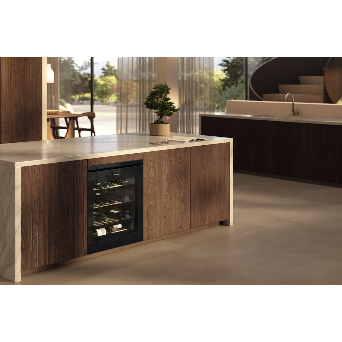 Винный шкаф встраиваемый Miele KWTUS 7054 F OBSW Obsidian Black/Glass, черный обсидиан/стекло в TehnoAdept