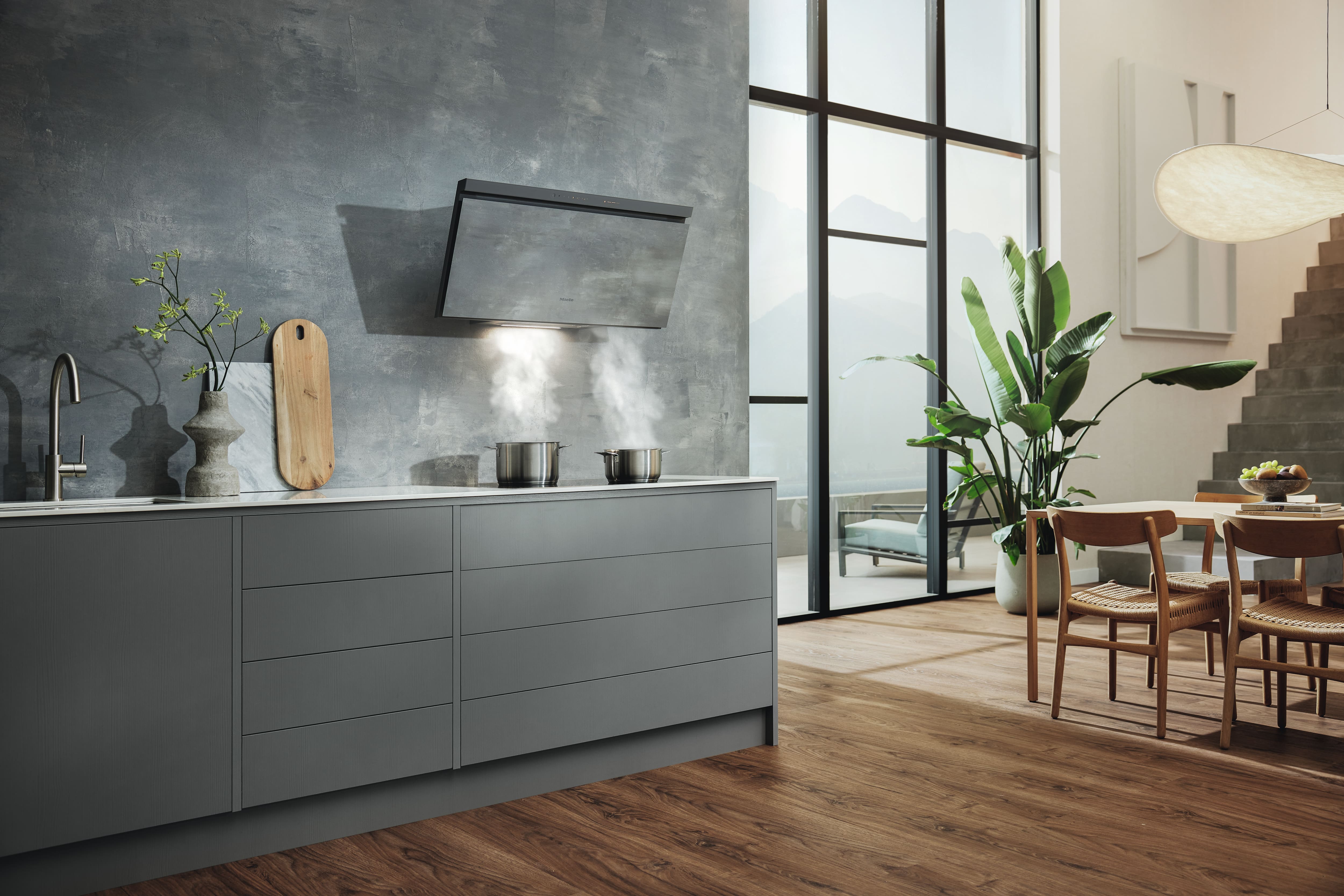 Вытяжка настенная Miele DAH 4970 Sienna CONO Concrete-Optic, бетон в TehnoAdept