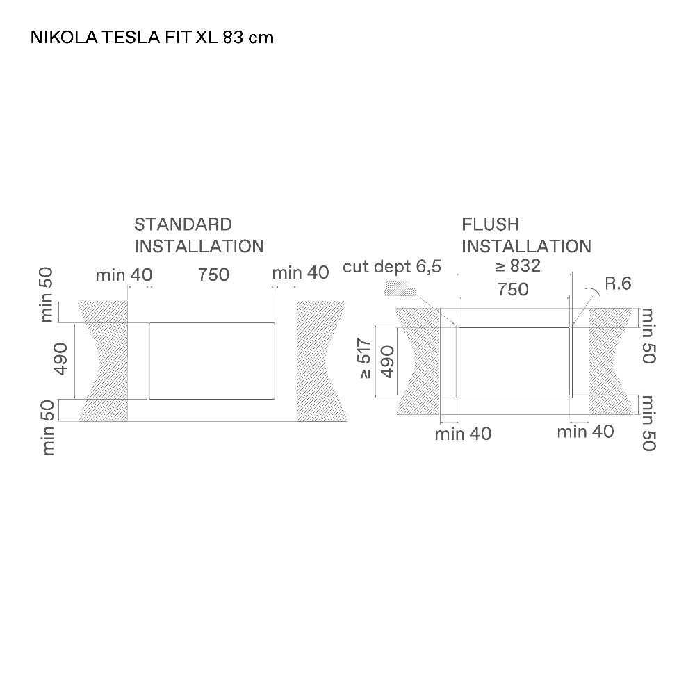 Варочная панель индукционная с вытяжкой Elica NIKOLATESLA FIT XL RAW BR/A/83 (PRF0202499), черный в TehnoAdept
