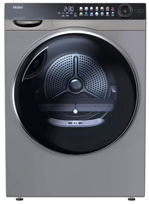 Стирально-сушильная машина Haier 378S (HW100-BD14378S + HD100-A2378S + CKS-1),серебристый в TehnoAdept