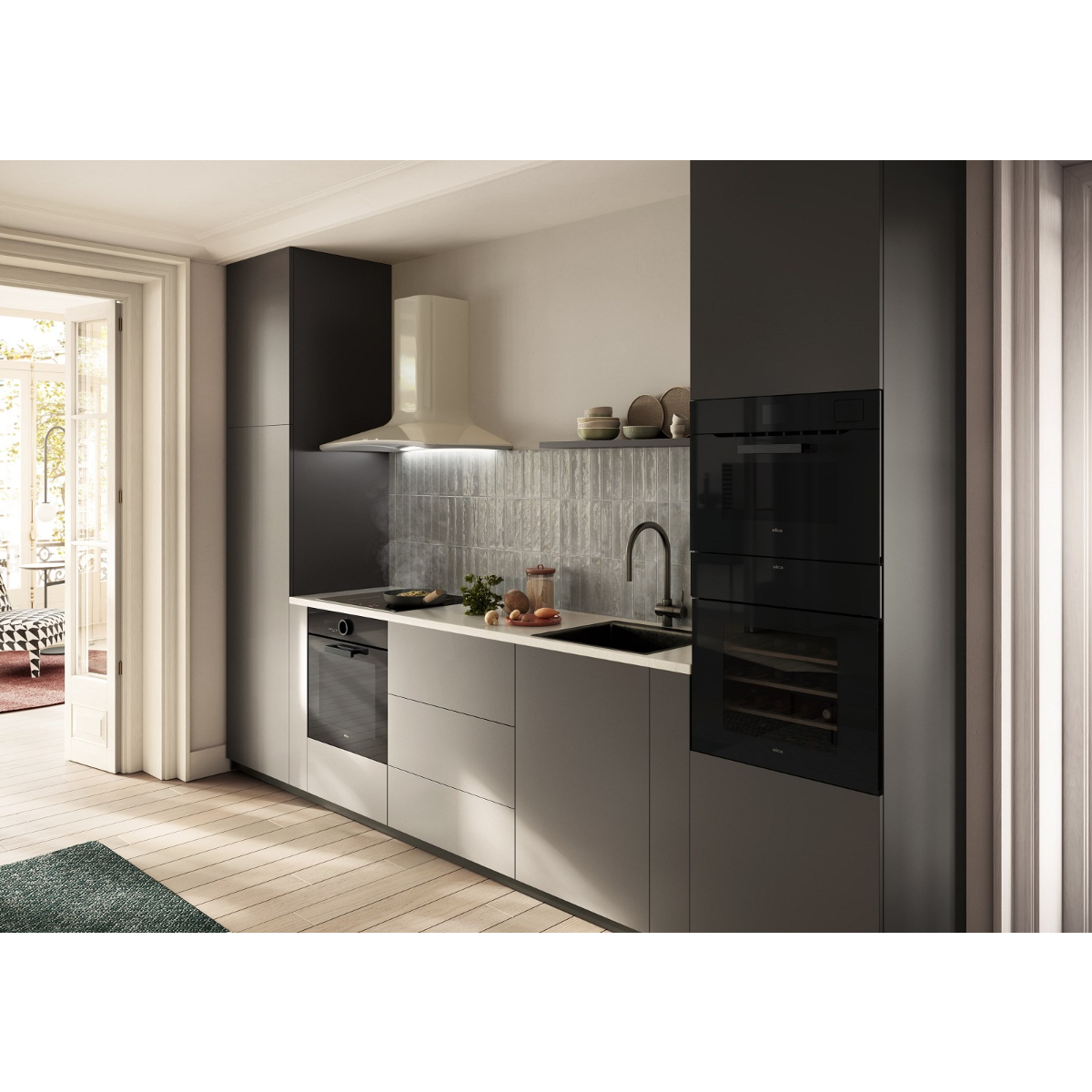 Духовой шкаф электрический Elica VIRTUS MULTI 60 TFT BL (PRF0191770A), черный в TehnoAdept