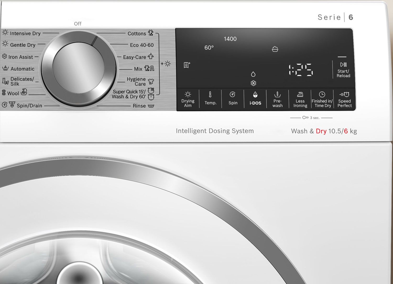 Стирально-сушильная машина Bosch WNG254A9BY, белый в TehnoAdept
