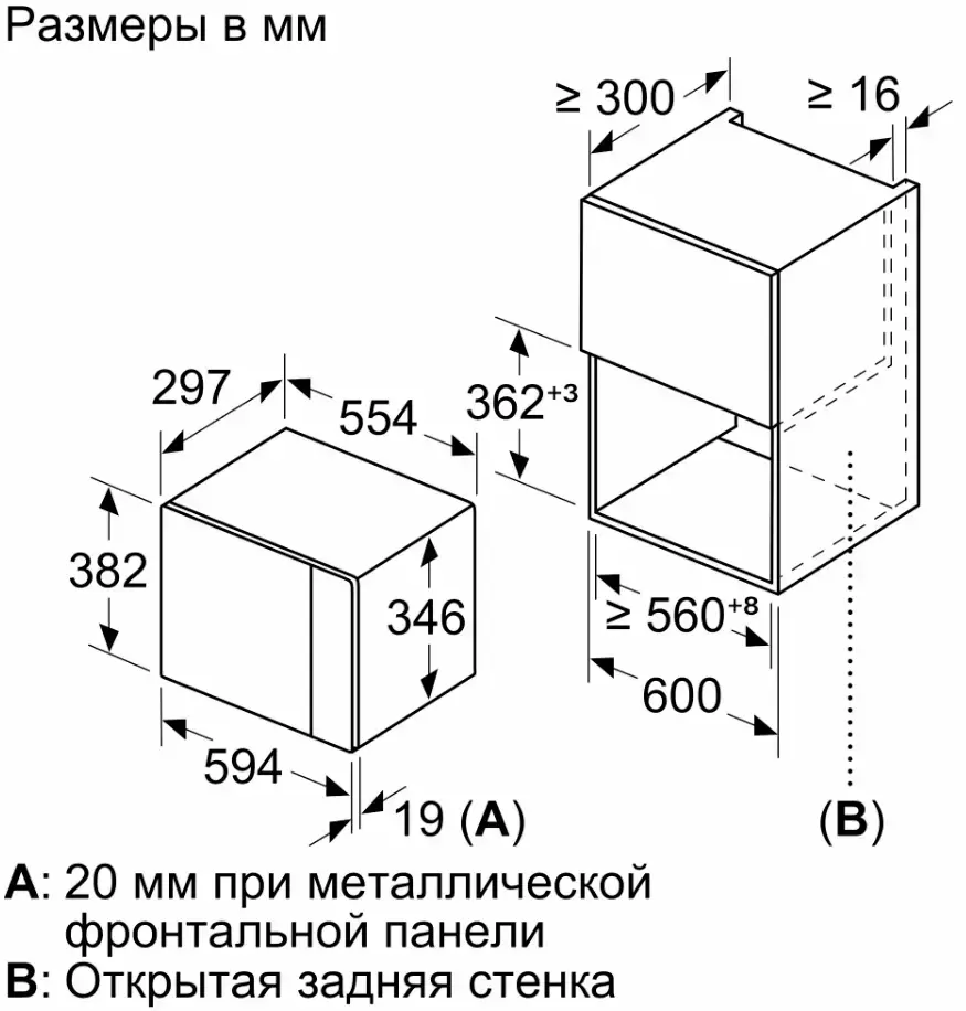 Микроволновая печь встраиваемая Bosch BFL520MB0 в TehnoAdept