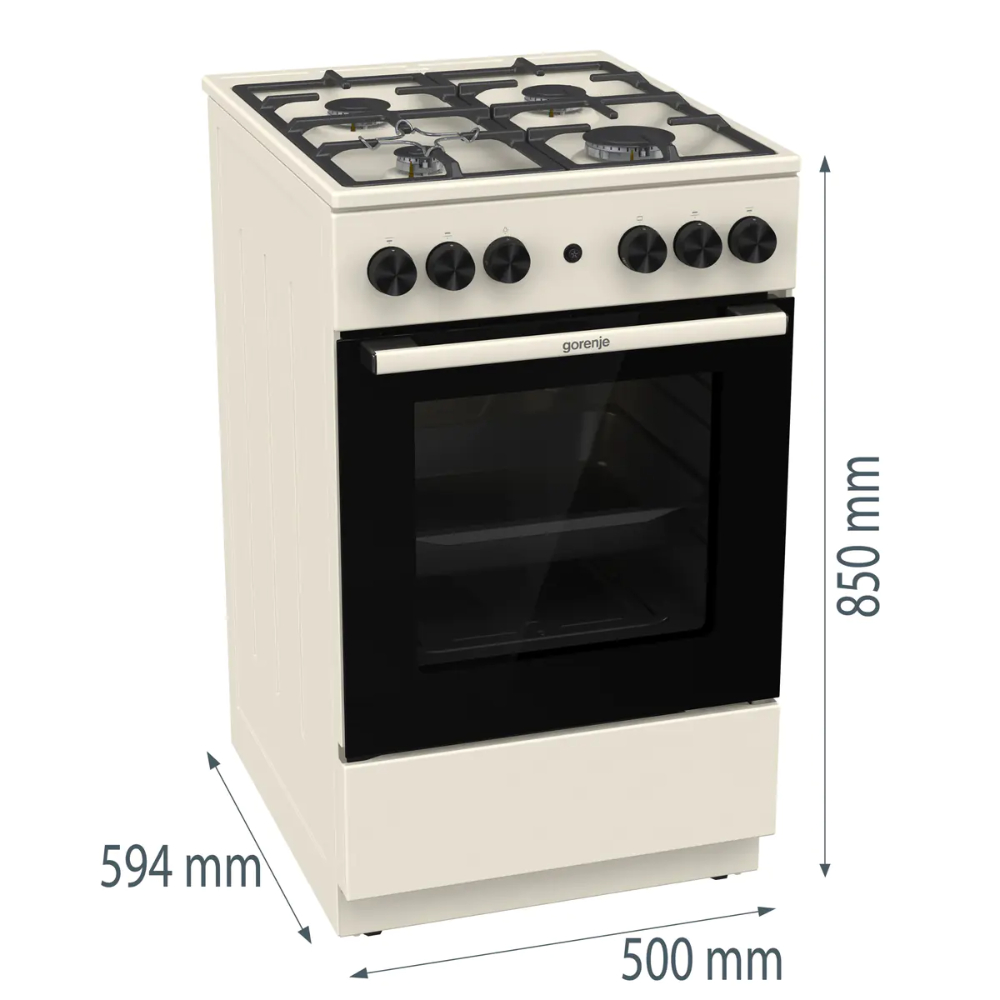 Плита газовая Gorenje GG5A12BEF, бежевый в TehnoAdept