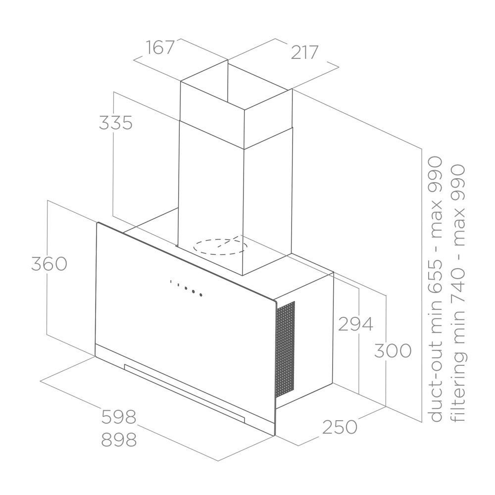 Вытяжка наклонная Elica Aplomb WH/A/60 (PRF0166940), белый в TehnoAdept