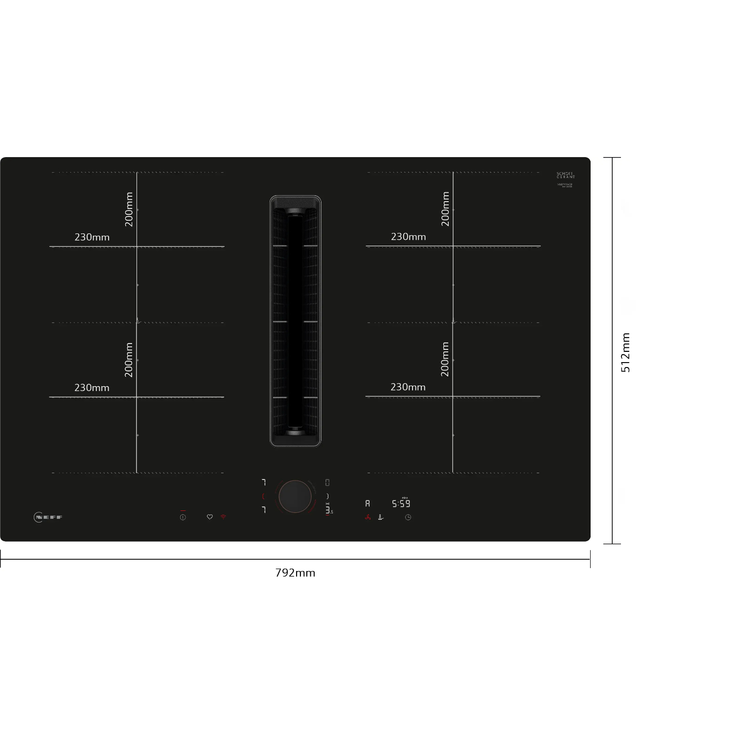 Варочная панель индукционная Neff V68PYX4C0, черный в TehnoAdept