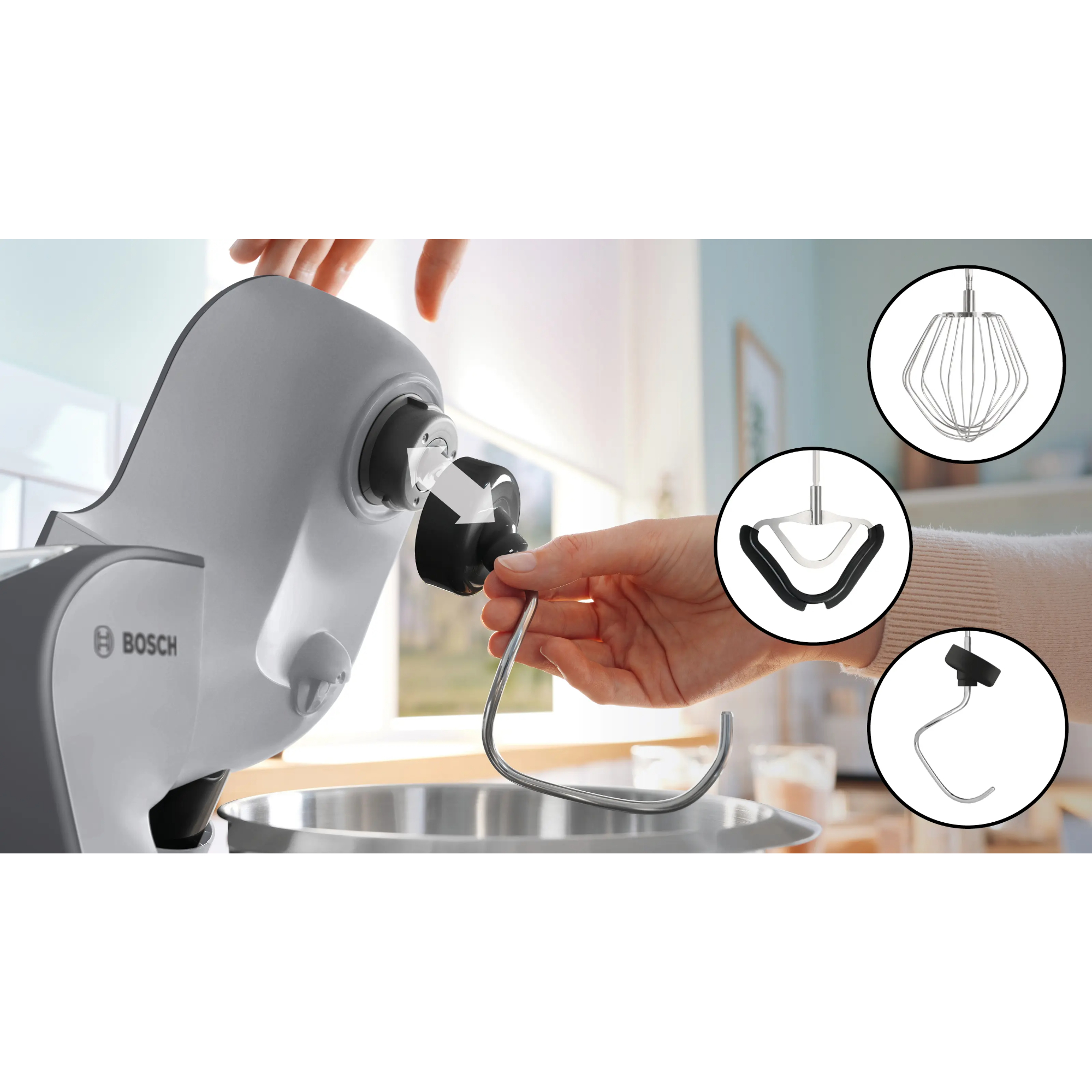 Кухонная машина Bosch MUM58359, серебристый в TehnoAdept