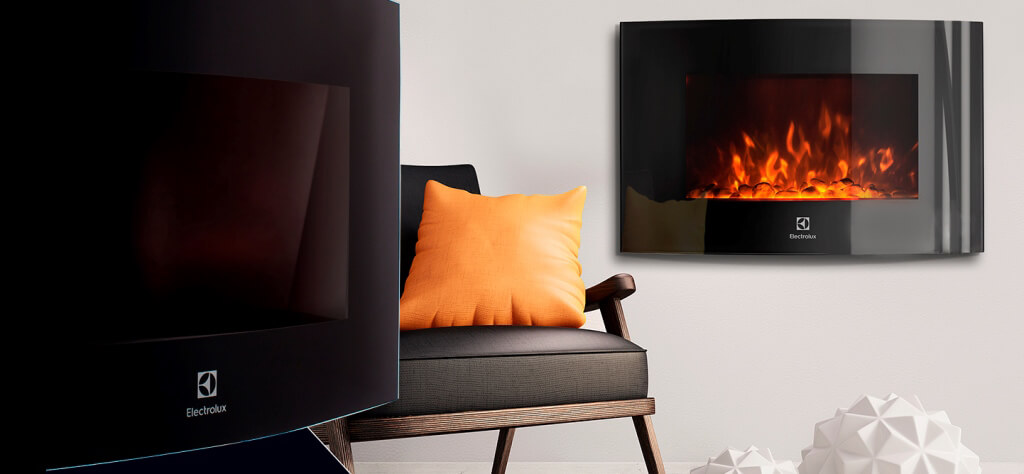Камин электрический Electrolux EFP/W-1200URLS черный в TehnoAdept