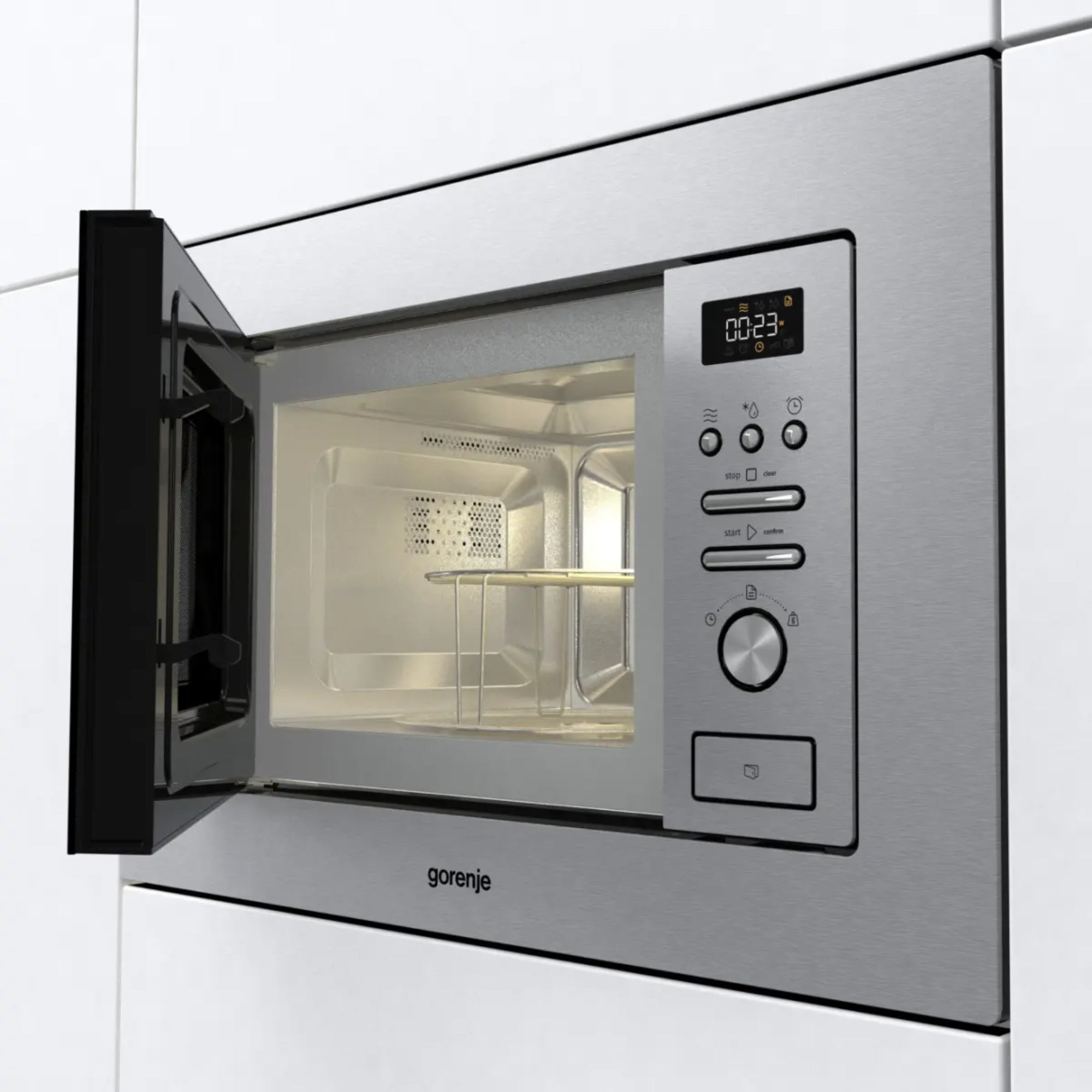 Микроволновая печь встраиваемая Gorenje BM201AG1X, нержавеющая сталь в TehnoAdept