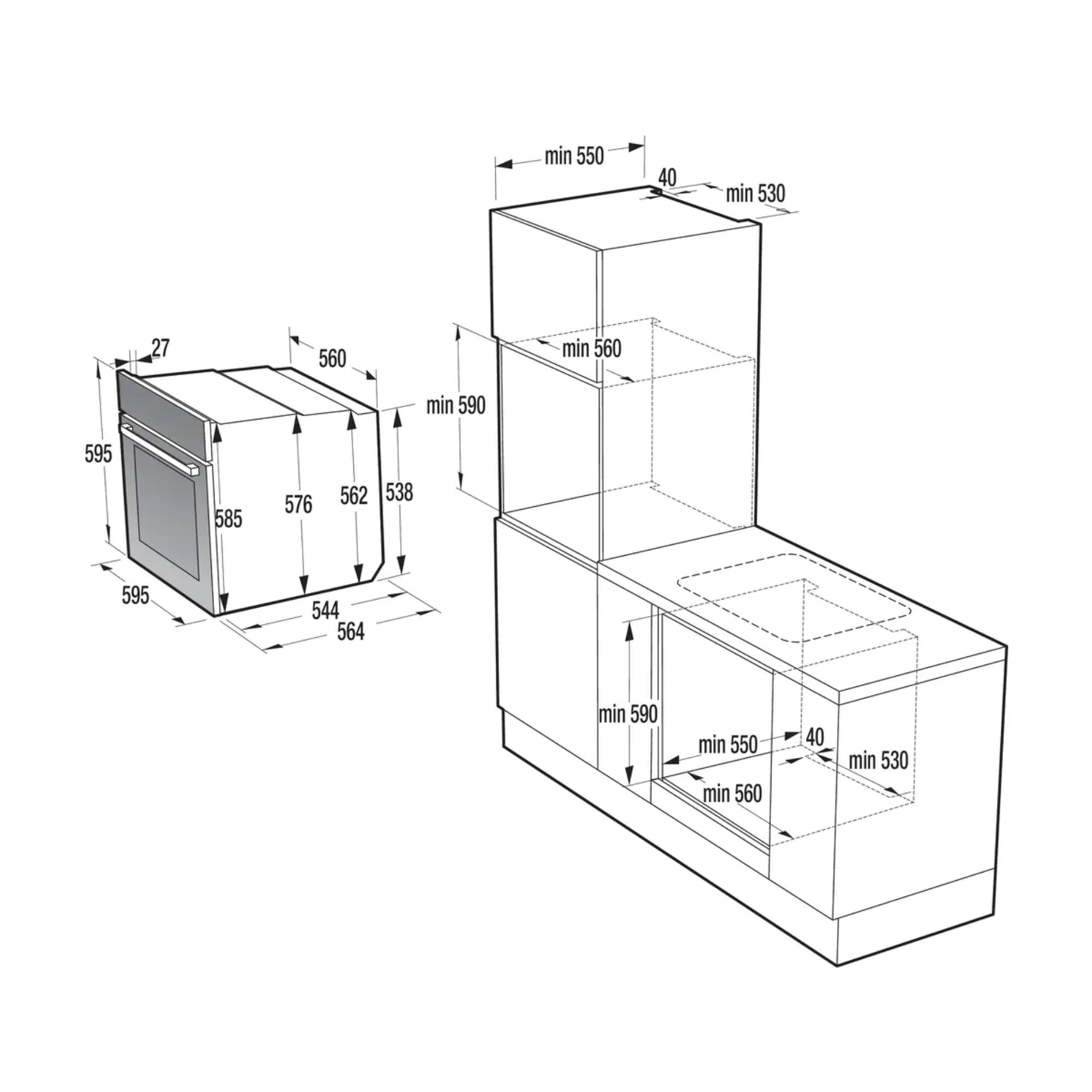 Духовой шкаф электрический Gorenje BO6735E02BKOT, черный в TehnoAdept