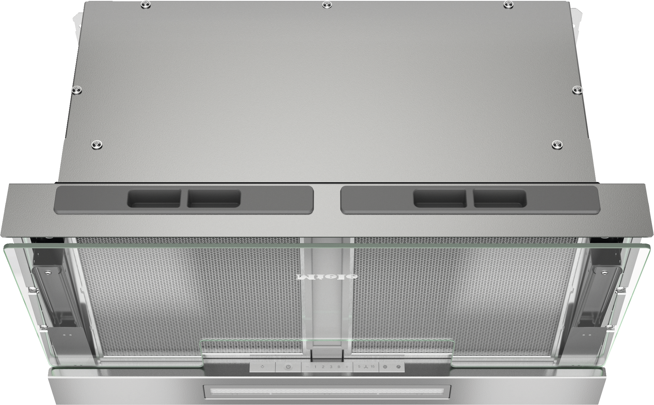 Вытяжка встраиваемая Miele DAS 4640 TRGL Transparent Glass, прозрачное стекло/нержавеющая сталь в TehnoAdept
